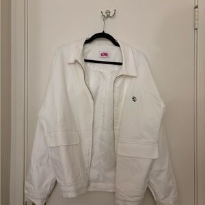 White Jacket with Embroidered Logo